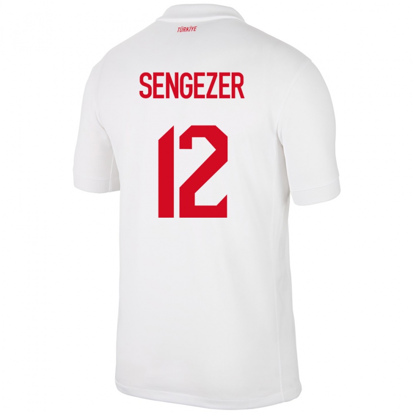 Niño Camiseta Turquía Muhammed Şengezer #12 Blanco 1ª Equipación 24-26 La Camisa Perú