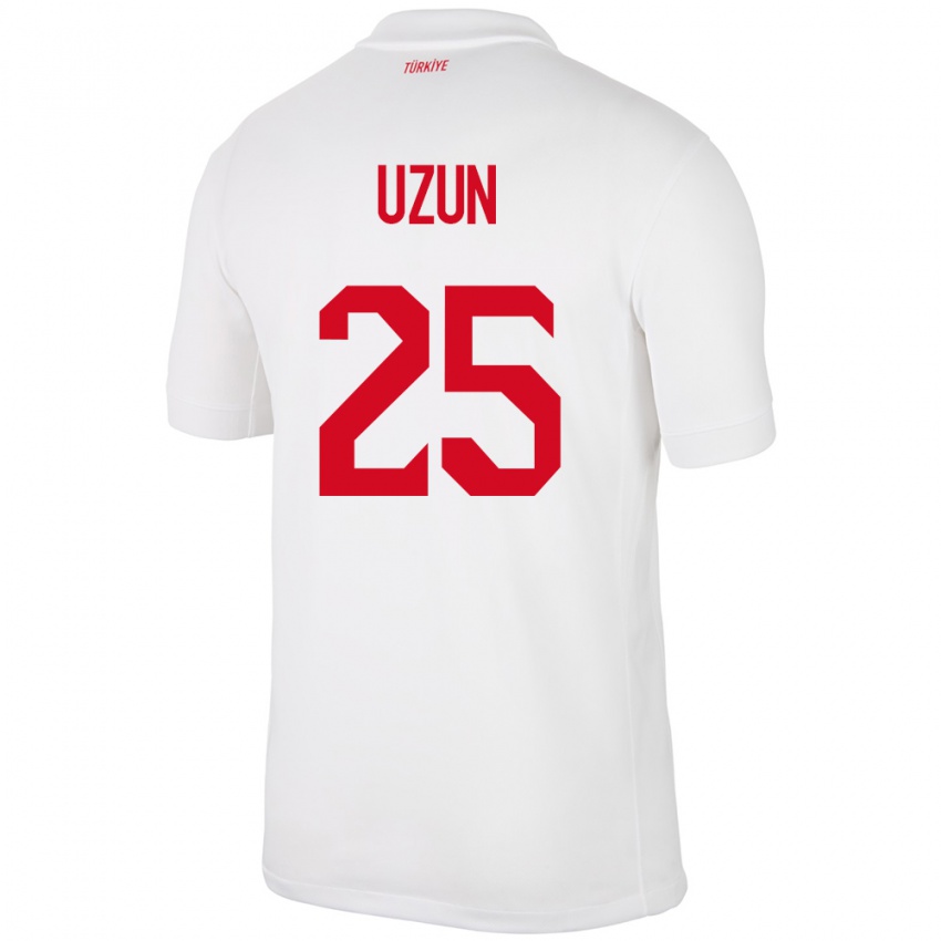 Niño Camiseta Turquía Can Uzun #25 Blanco 1ª Equipación 24-26 La Camisa Perú