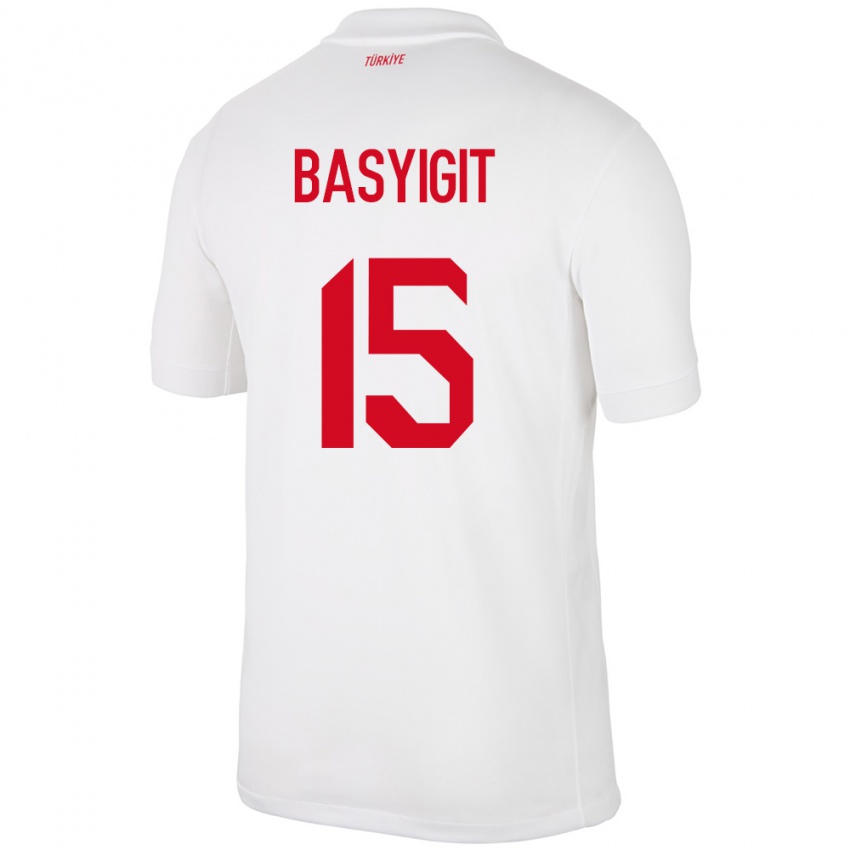 Niño Camiseta Turquía Emirhan Başyiğit #15 Blanco 1ª Equipación 24-26 La Camisa Perú