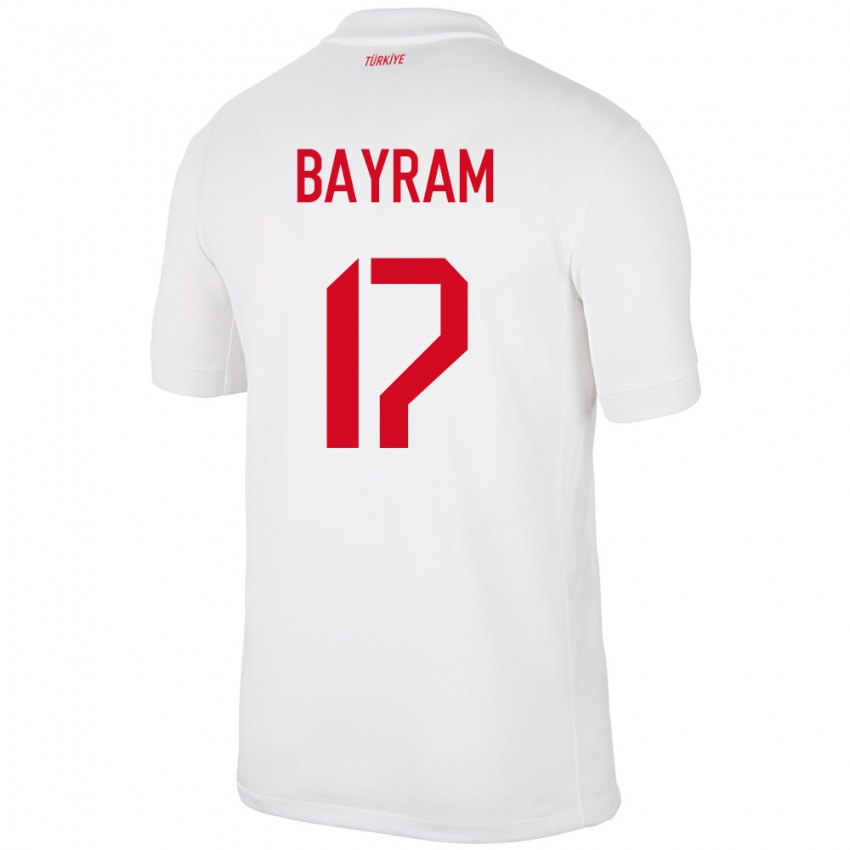 Niño Camiseta Turquía Abdurrahman Bayram #17 Blanco 1ª Equipación 24-26 La Camisa Perú