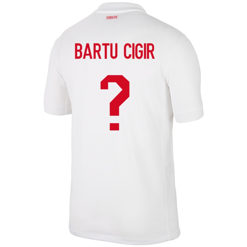 Niño Camiseta Turquía Can Bartu Çığır #0 Blanco 1ª Equipación 24-26 La Camisa Perú