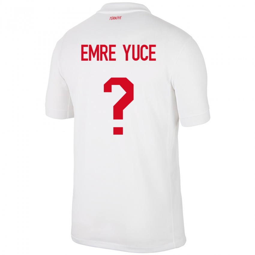 Niño Camiseta Turquía Yunus Emre Yüce #0 Blanco 1ª Equipación 24-26 La Camisa Perú