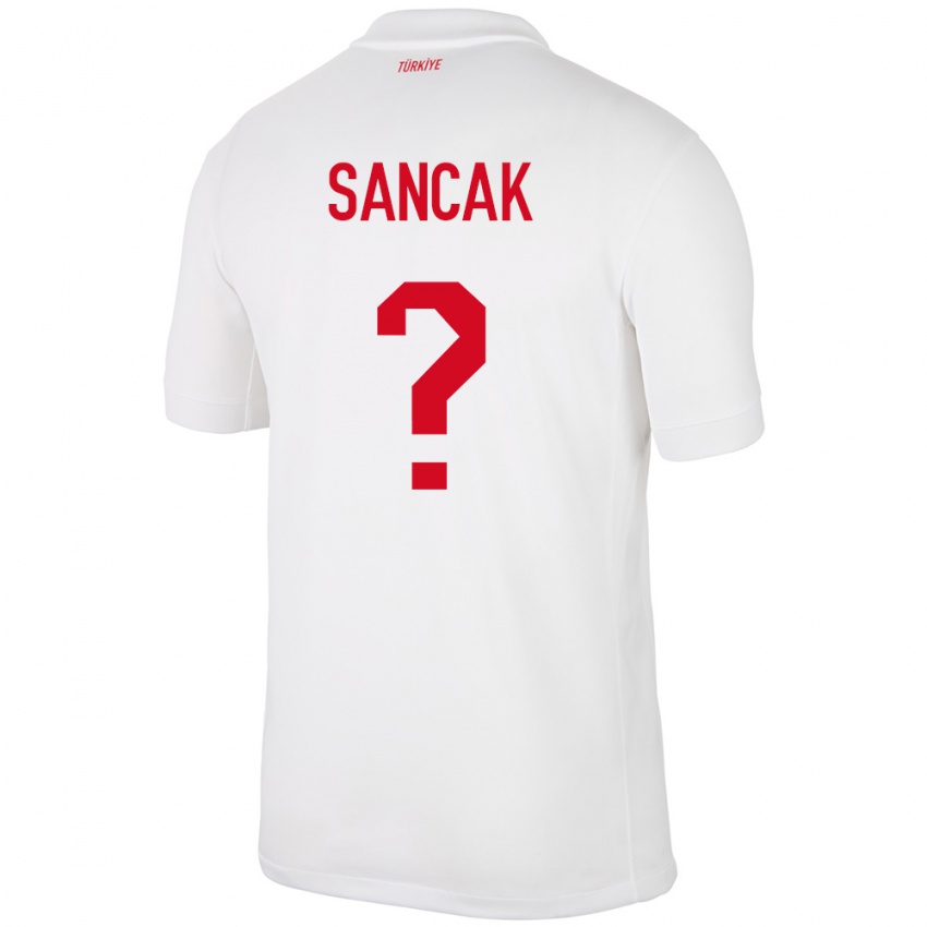 Niño Camiseta Turquía Tolga Sancak #0 Blanco 1ª Equipación 24-26 La Camisa Perú