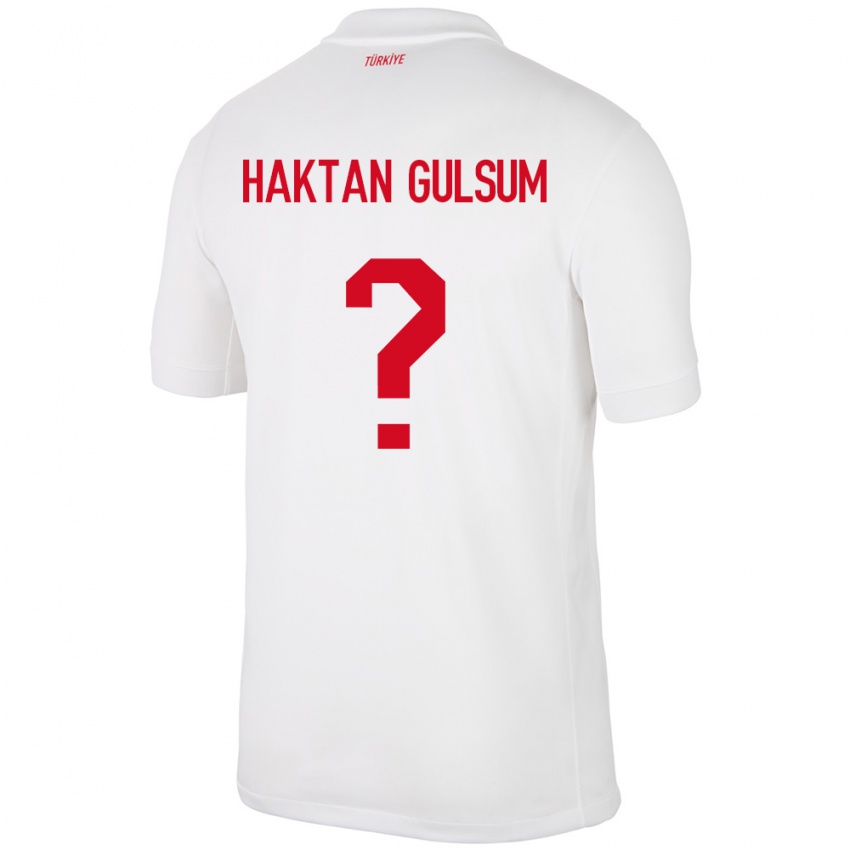 Niño Camiseta Turquía Ayaz Haktan Gülsüm #0 Blanco 1ª Equipación 24-26 La Camisa Perú