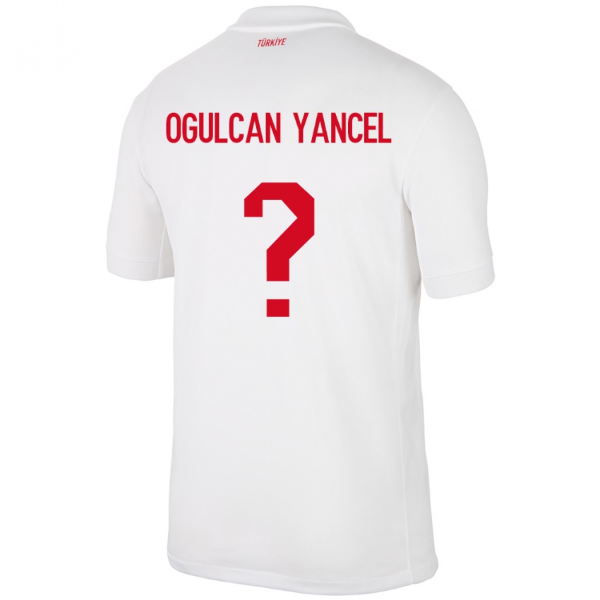 Niño Camiseta Turquía Necati Oğulcan Yançel #0 Blanco 1ª Equipación 24-26 La Camisa Perú