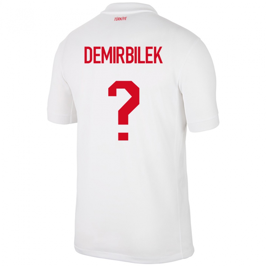 Niño Camiseta Turquía Ali Demirbilek #0 Blanco 1ª Equipación 24-26 La Camisa Perú