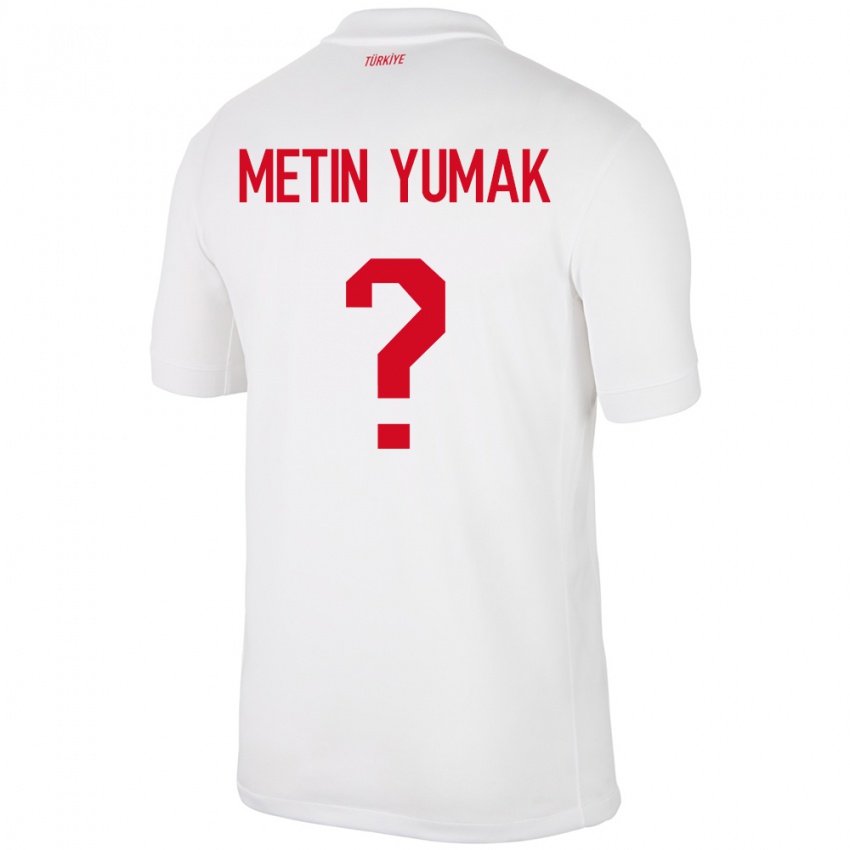 Niño Camiseta Turquía Yiğit Metin Yumak #0 Blanco 1ª Equipación 24-26 La Camisa Perú