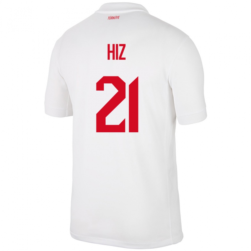 Niño Camiseta Turquía Gülbin Hız #21 Blanco 1ª Equipación 24-26 La Camisa Perú