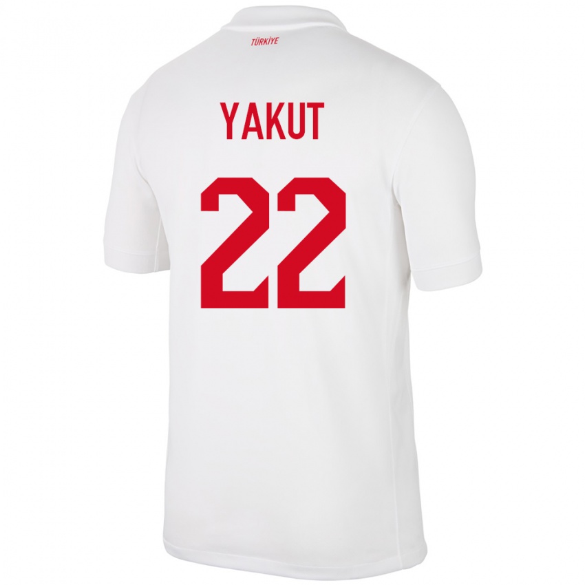 Niño Camiseta Turquía Narin Yakut #22 Blanco 1ª Equipación 24-26 La Camisa Perú