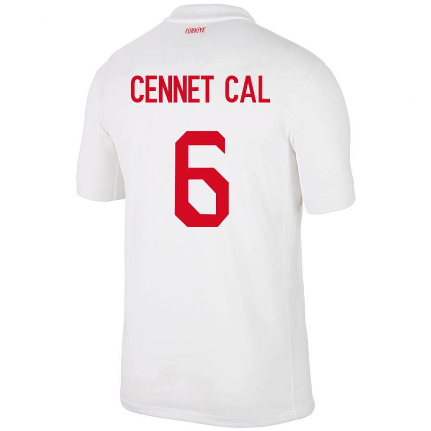 Niño Camiseta Turquía Meryem Cennet Çal #6 Blanco 1ª Equipación 24-26 La Camisa Perú