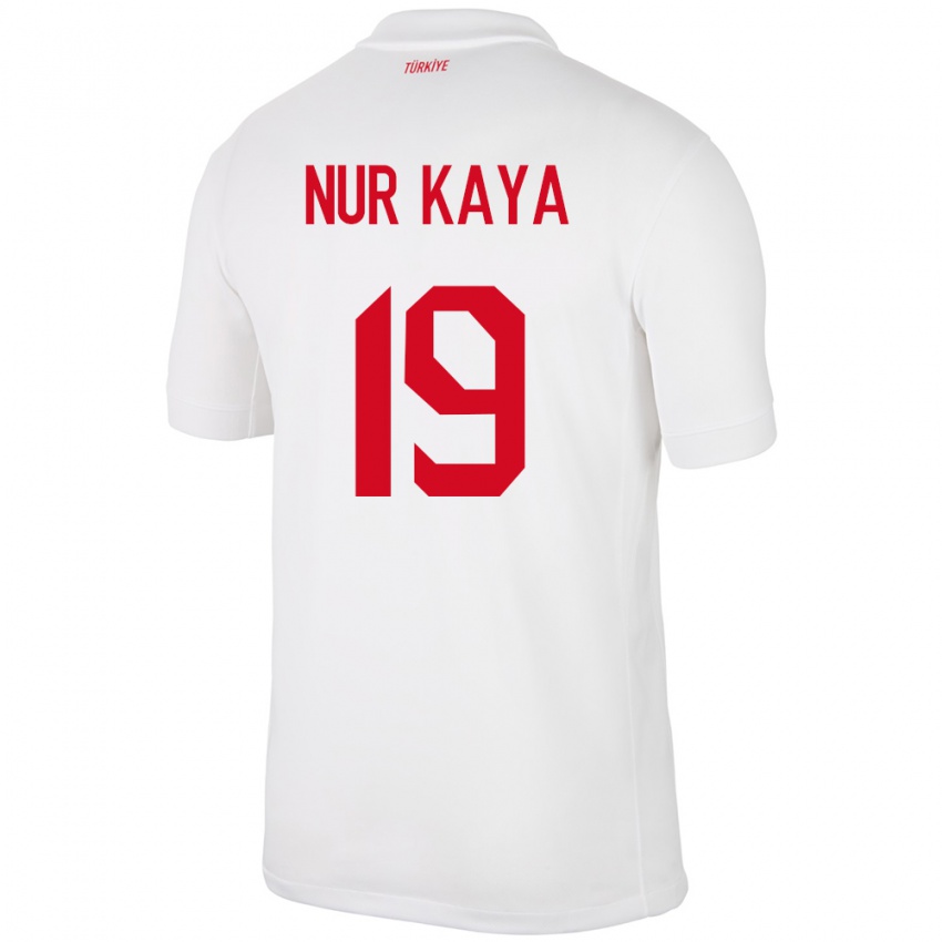 Niño Camiseta Turquía Cansu Nur Kaya #19 Blanco 1ª Equipación 24-26 La Camisa Perú