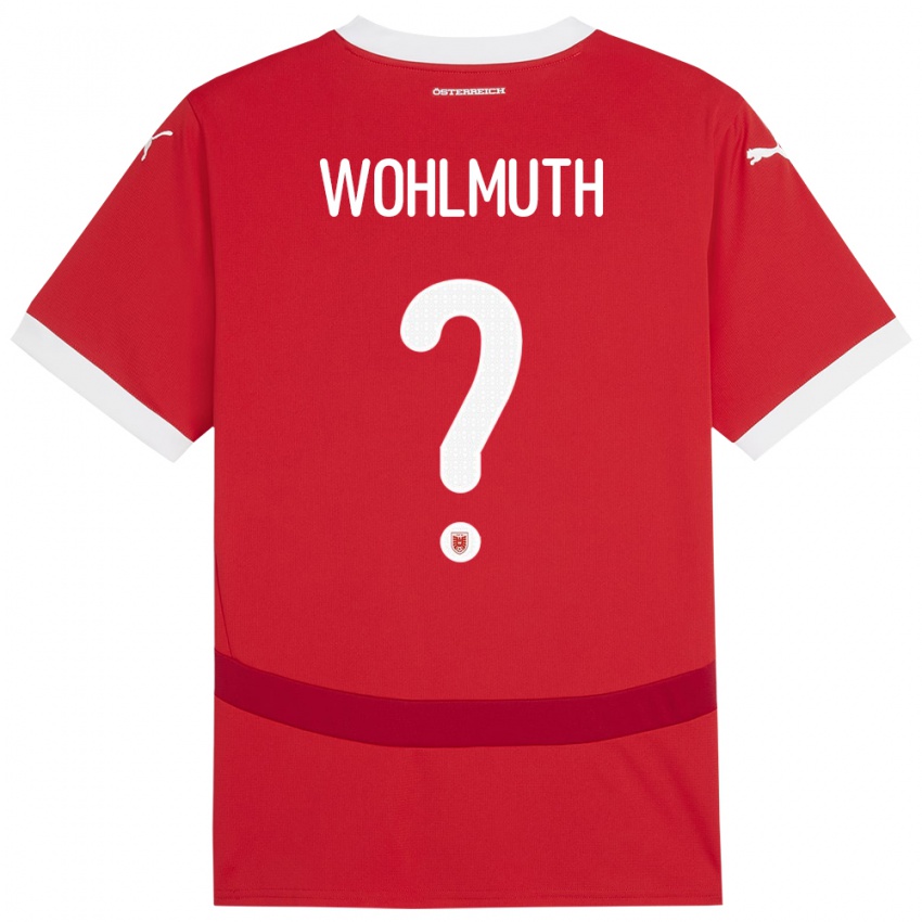 Niño Camiseta Austria Fabian Wohlmuth #0 Rojo 1ª Equipación 24-26 La Camisa Perú