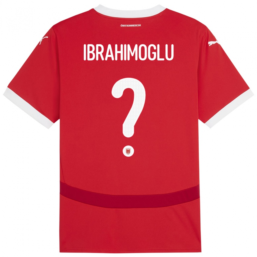 Niño Camiseta Austria Mücahit Ibrahimoglu #0 Rojo 1ª Equipación 24-26 La Camisa Perú