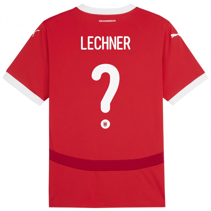 Niño Camiseta Austria Dominik Lechner #0 Rojo 1ª Equipación 24-26 La Camisa Perú