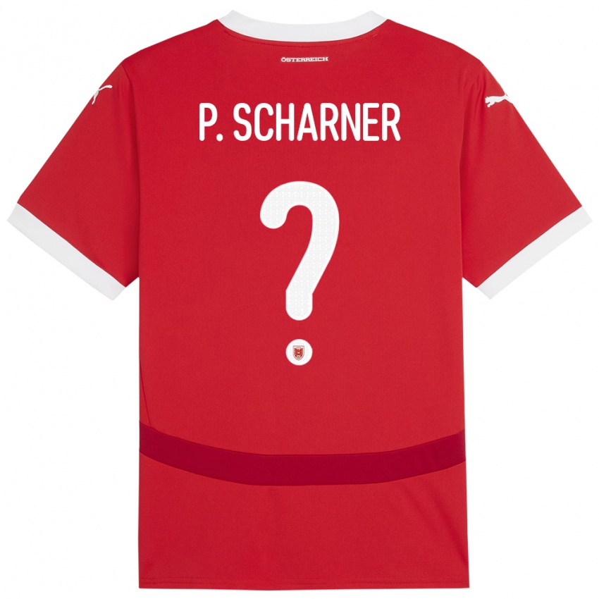 Niño Camiseta Austria Paul Scharner #0 Rojo 1ª Equipación 24-26 La Camisa Perú