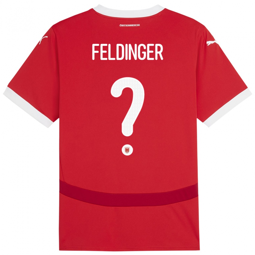 Niño Camiseta Austria Rafael Feldinger #0 Rojo 1ª Equipación 24-26 La Camisa Perú