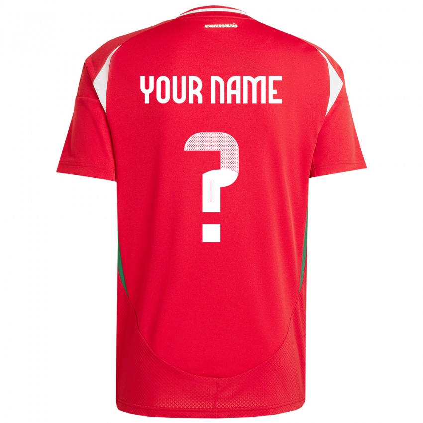 Niño Camiseta Hungría Su Nombre #0 Rojo 1ª Equipación 24-26 La Camisa Perú