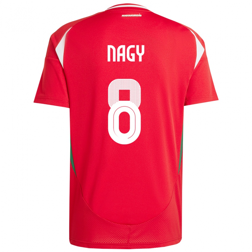 Niño Camiseta Hungría Ádám Nagy #8 Rojo 1ª Equipación 24-26 La Camisa Perú