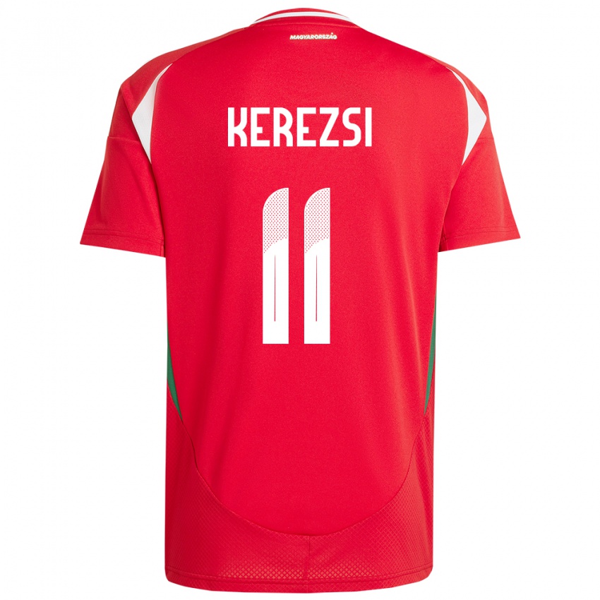 Niño Camiseta Hungría Zalán Kerezsi #11 Rojo 1ª Equipación 24-26 La Camisa Perú