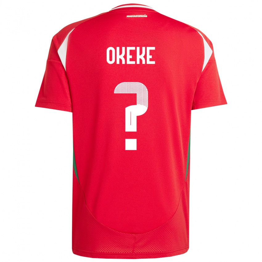 Niño Camiseta Hungría Michael Okeke #0 Rojo 1ª Equipación 24-26 La Camisa Perú