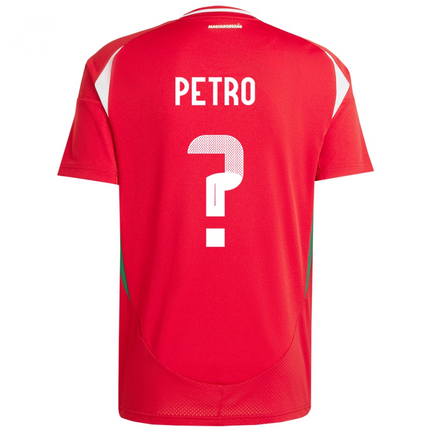 Niño Camiseta Hungría Gergö Petró #0 Rojo 1ª Equipación 24-26 La Camisa Perú