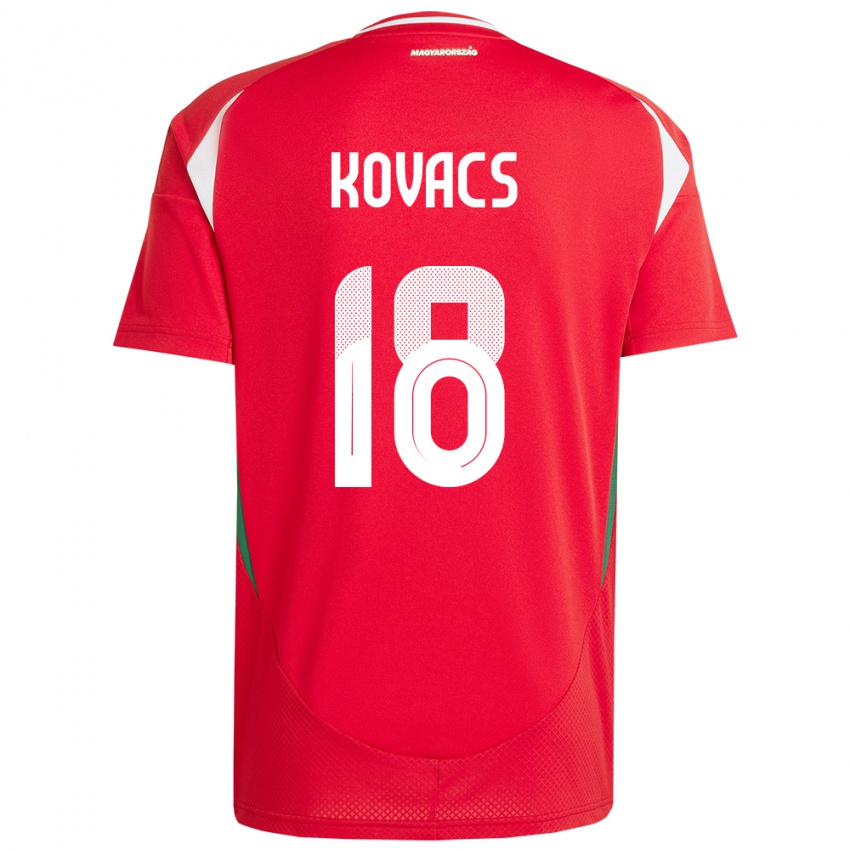 Niño Camiseta Hungría Laura Kovács #18 Rojo 1ª Equipación 24-26 La Camisa Perú