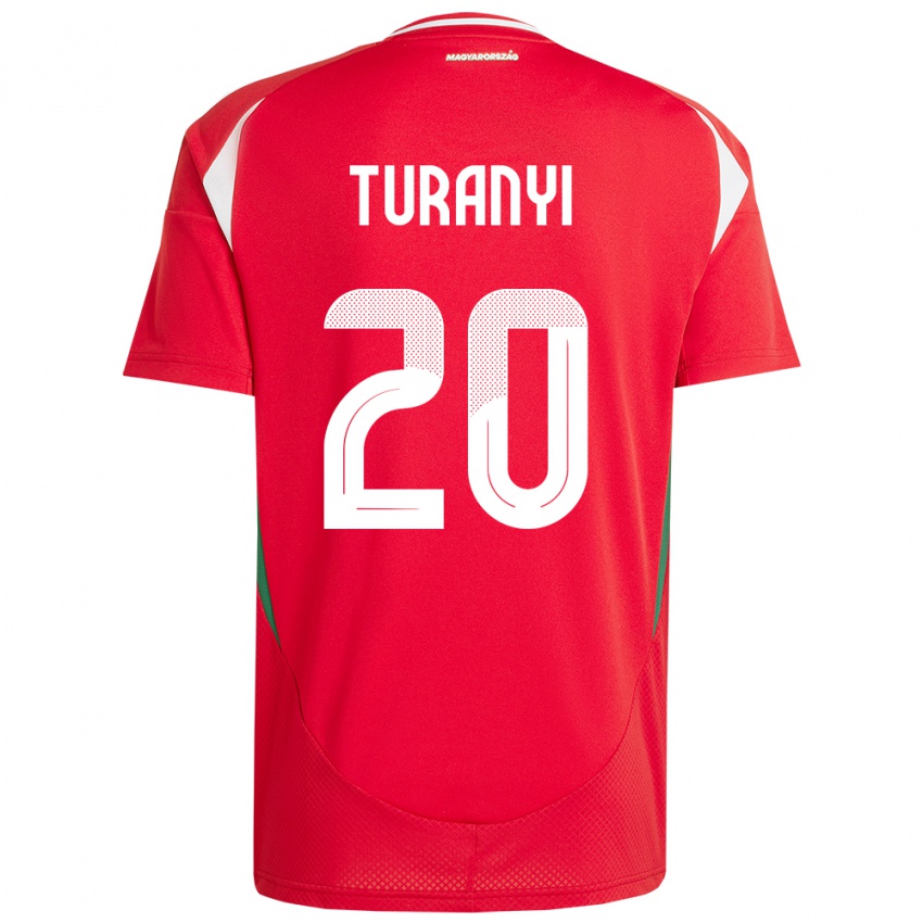 Niño Camiseta Hungría Lilla Turányi #20 Rojo 1ª Equipación 24-26 La Camisa Perú