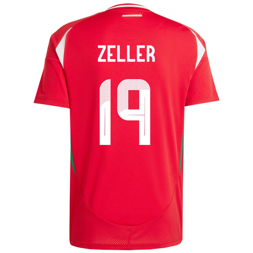 Niño Camiseta Hungría Dóra Zeller #19 Rojo 1ª Equipación 24-26 La Camisa Perú