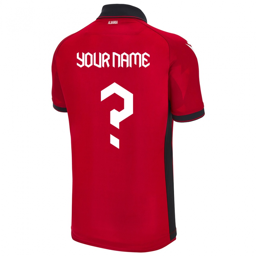 Niño Camiseta Albania Su Nombre #0 Rojo 1ª Equipación 24-26 La Camisa Perú