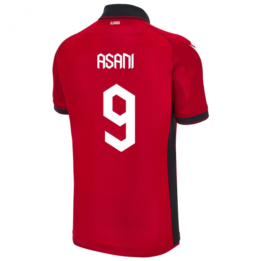 Niño Camiseta Albania Jasir Asani #9 Rojo 1ª Equipación 24-26 La Camisa Perú