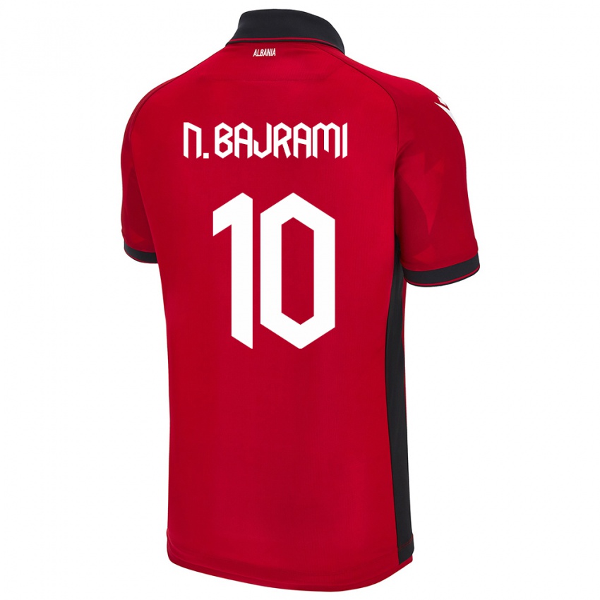 Niño Camiseta Albania Nedim Bajrami #10 Rojo 1ª Equipación 24-26 La Camisa Perú