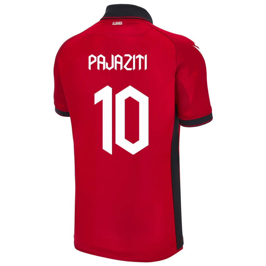 Niño Camiseta Albania Adrion Pajaziti #10 Rojo 1ª Equipación 24-26 La Camisa Perú