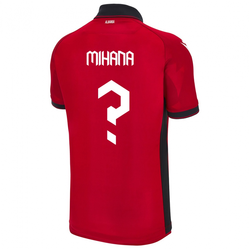 Niño Camiseta Albania Emiljano Mihana #0 Rojo 1ª Equipación 24-26 La Camisa Perú