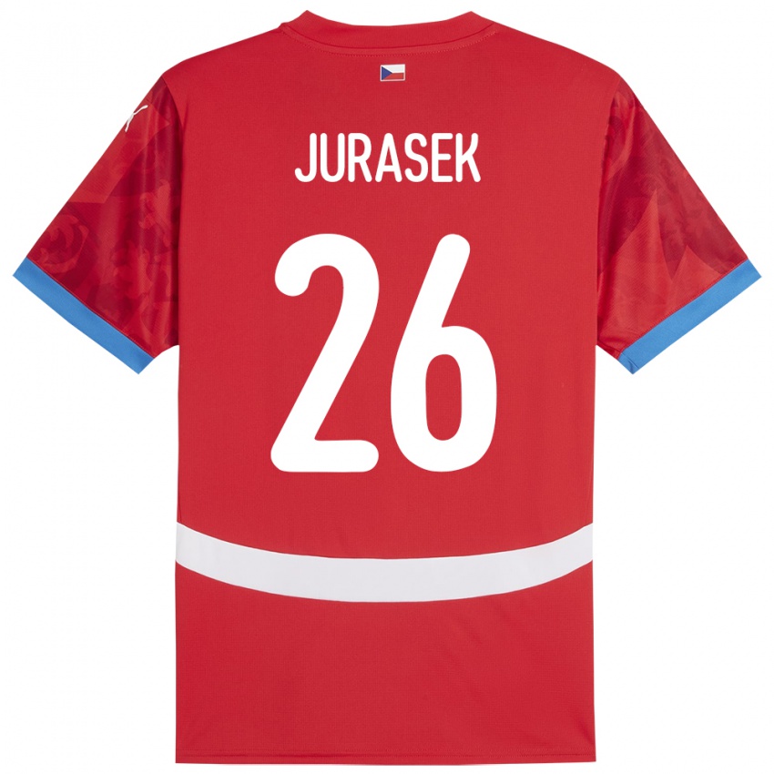 Niño Camiseta Chequia Matej Jurasek #26 Rojo 1ª Equipación 24-26 La Camisa Perú