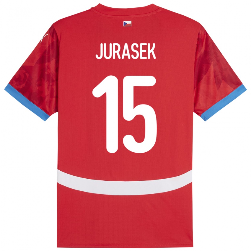 Niño Camiseta Chequia David Jurásek #15 Rojo 1ª Equipación 24-26 La Camisa Perú