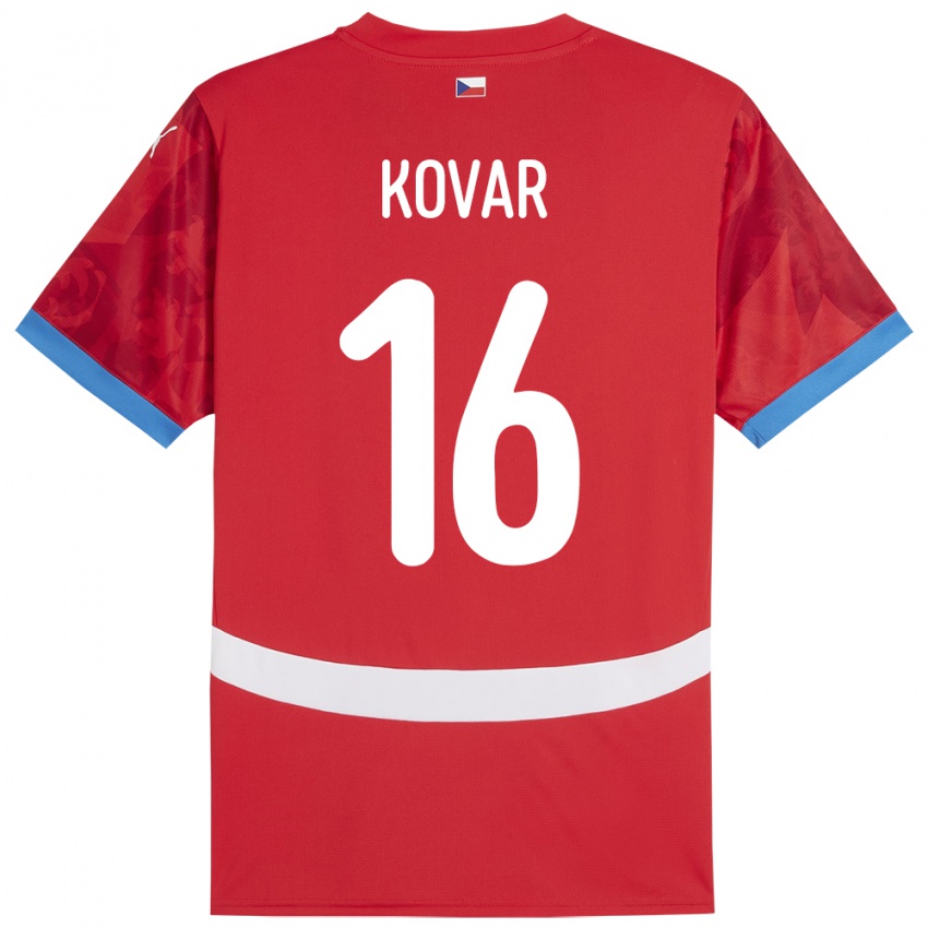 Niño Camiseta Chequia Matej Kovar #16 Rojo 1ª Equipación 24-26 La Camisa Perú