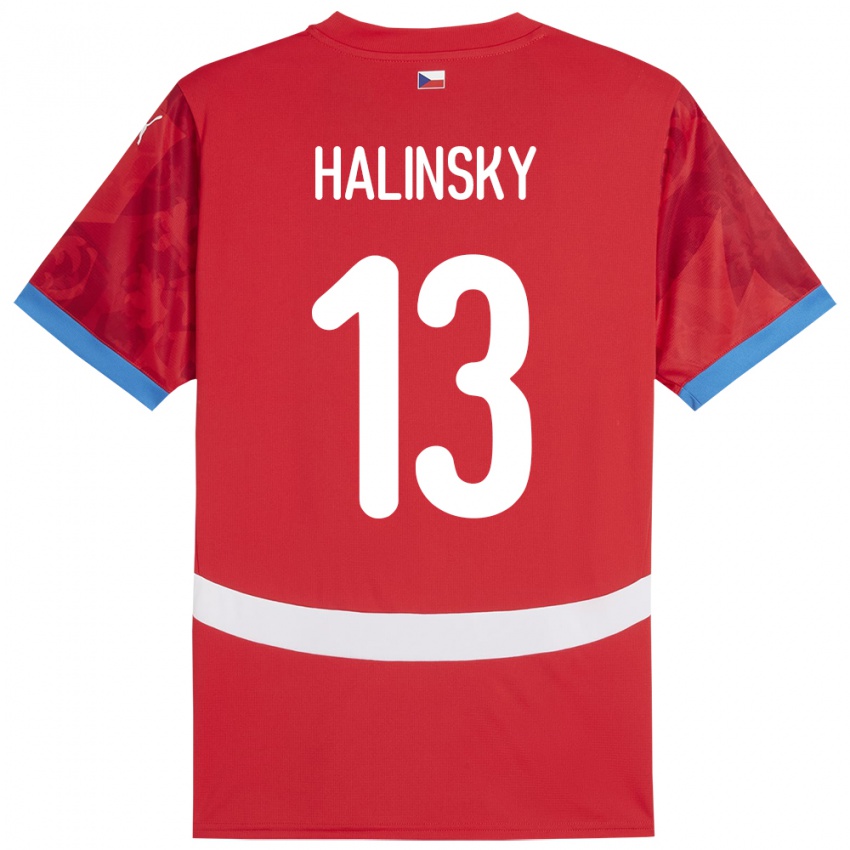 Niño Camiseta Chequia Denis Halinsky #13 Rojo 1ª Equipación 24-26 La Camisa Perú