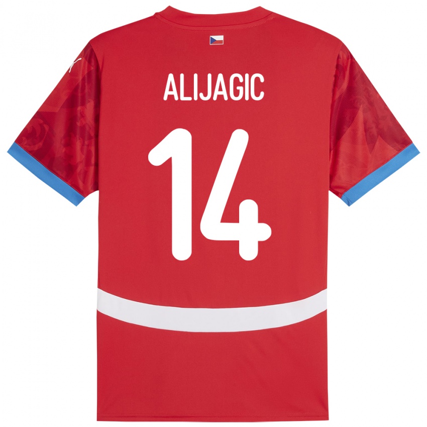 Niño Camiseta Chequia Denis Alijagic #14 Rojo 1ª Equipación 24-26 La Camisa Perú