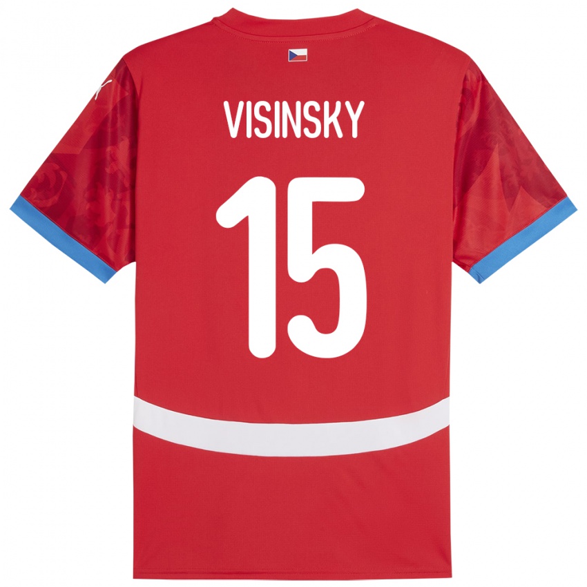 Niño Camiseta Chequia Denis Visinsky #15 Rojo 1ª Equipación 24-26 La Camisa Perú