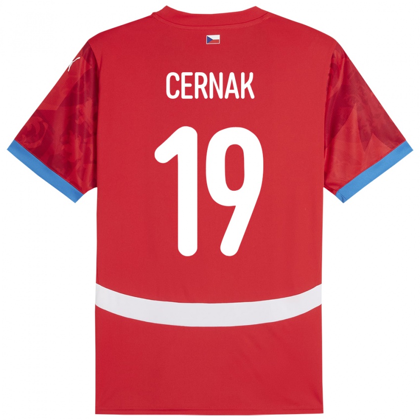 Niño Camiseta Chequia Michal Cernak #19 Rojo 1ª Equipación 24-26 La Camisa Perú