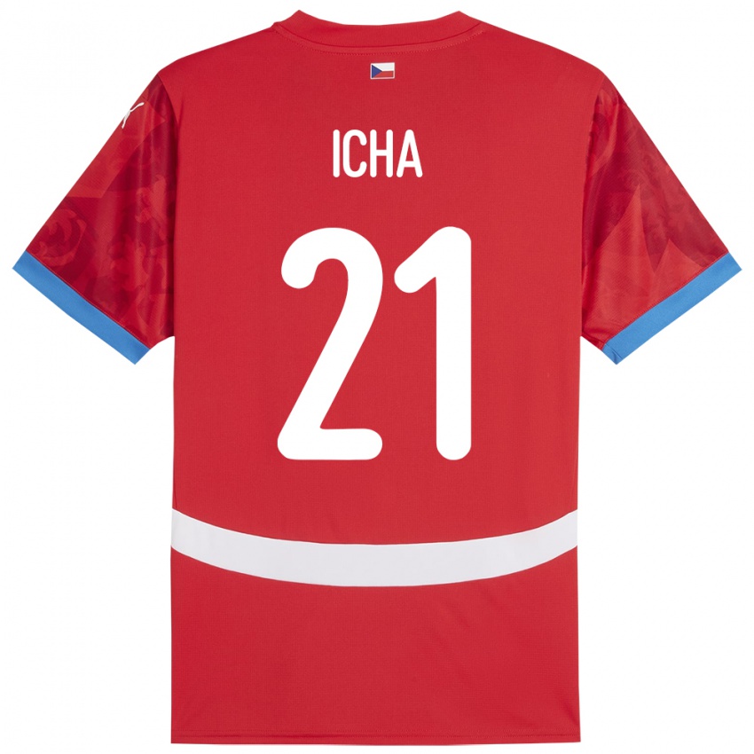 Niño Camiseta Chequia Marek Icha #21 Rojo 1ª Equipación 24-26 La Camisa Perú