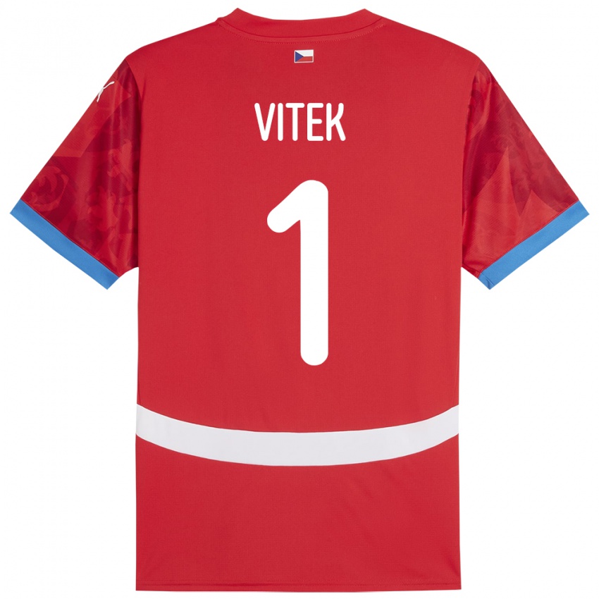 Niño Camiseta Chequia Radek Vitek #1 Rojo 1ª Equipación 24-26 La Camisa Perú