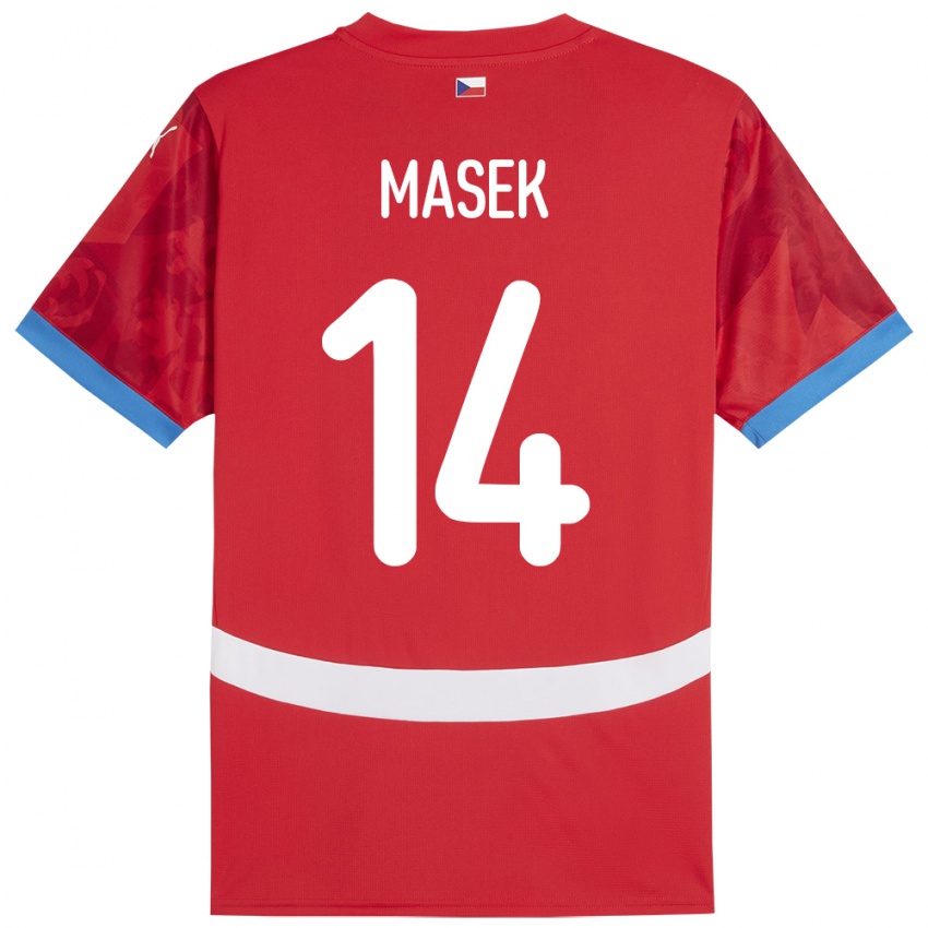 Niño Camiseta Chequia Lukas Masek #14 Rojo 1ª Equipación 24-26 La Camisa Perú