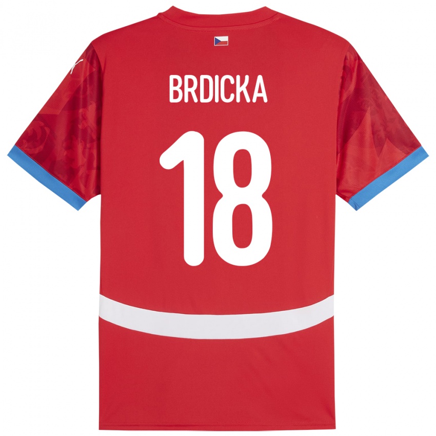 Niño Camiseta Chequia Filip Brdicka #18 Rojo 1ª Equipación 24-26 La Camisa Perú