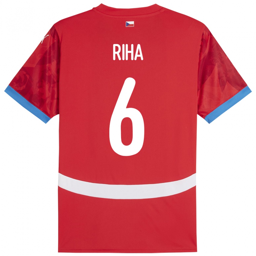 Niño Camiseta Chequia Ferdinand Riha #6 Rojo 1ª Equipación 24-26 La Camisa Perú