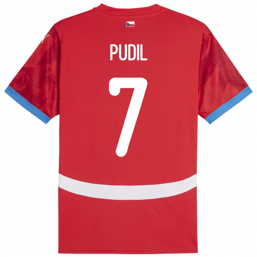 Niño Camiseta Chequia Adam Pudil #7 Rojo 1ª Equipación 24-26 La Camisa Perú