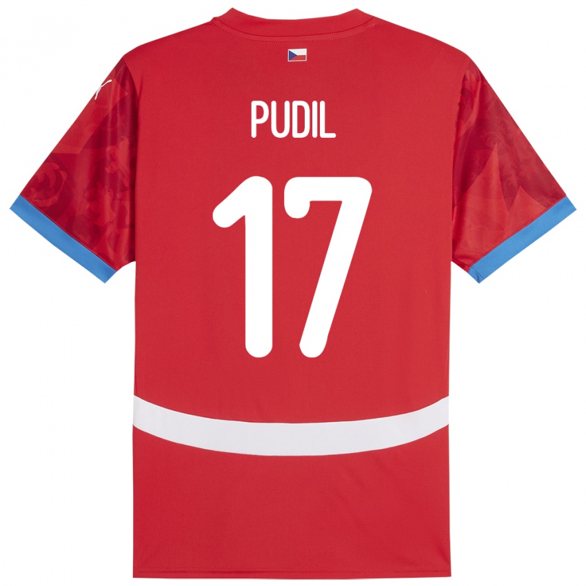 Niño Camiseta Chequia Milos Pudil #17 Rojo 1ª Equipación 24-26 La Camisa Perú