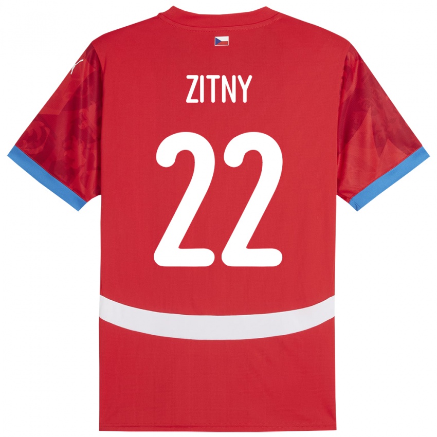 Niño Camiseta Chequia Matej Zitny #22 Rojo 1ª Equipación 24-26 La Camisa Perú