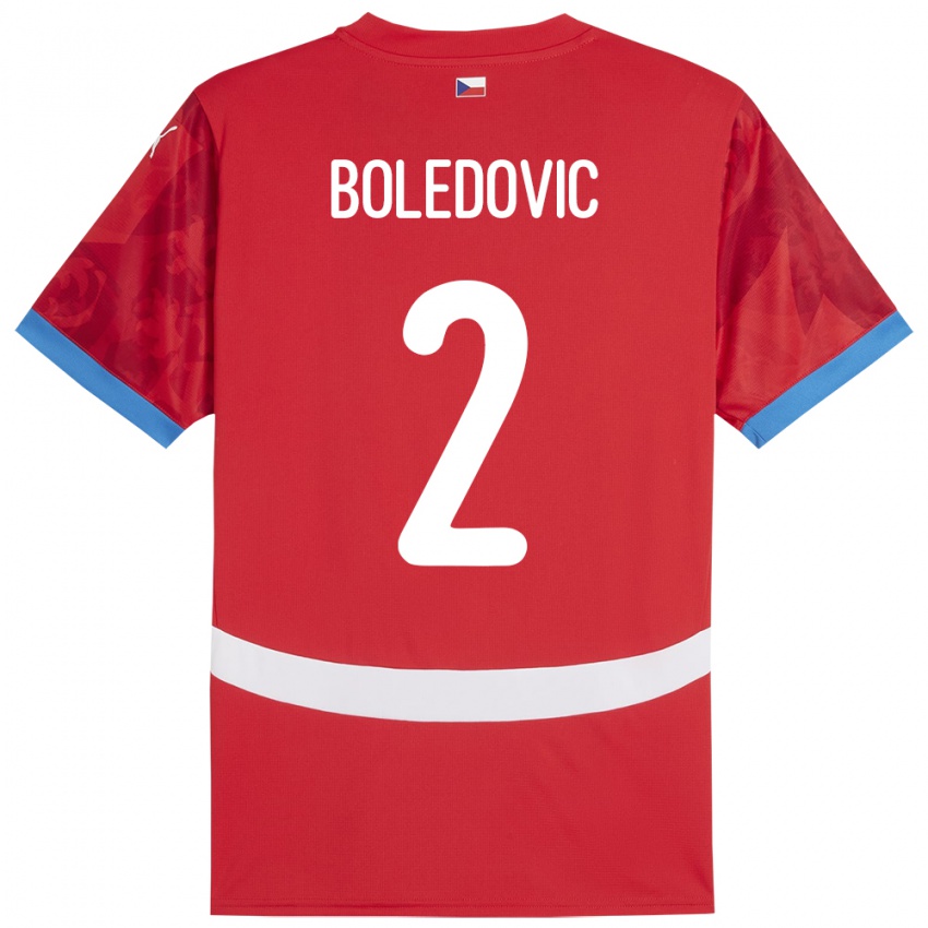 Niño Camiseta Chequia Tobias Boledovic #2 Rojo 1ª Equipación 24-26 La Camisa Perú