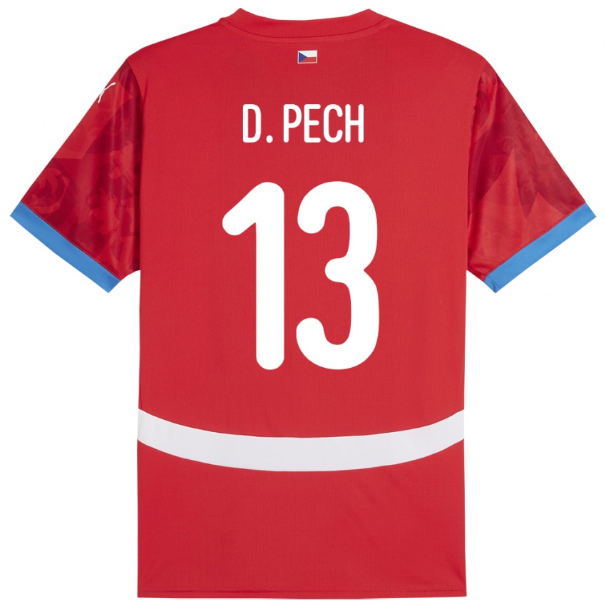 Niño Camiseta Chequia Dominik Pech #13 Rojo 1ª Equipación 24-26 La Camisa Perú